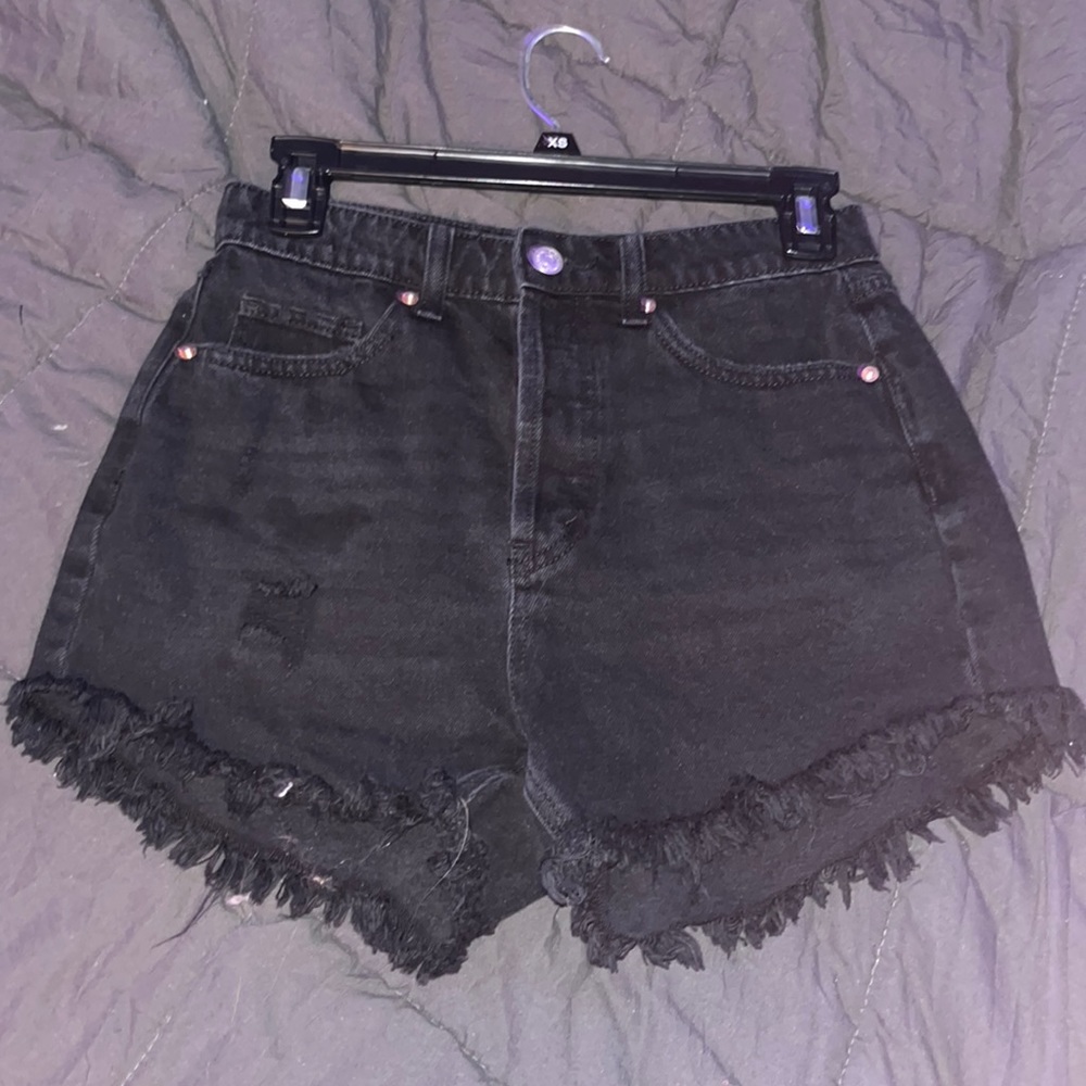 black shorts ripped
